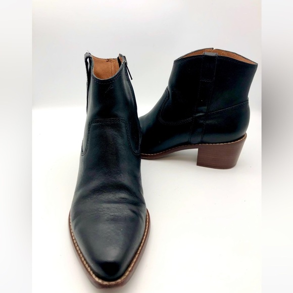 Madewell The Hailie Boot Leather In Black - Picture 9 of 16